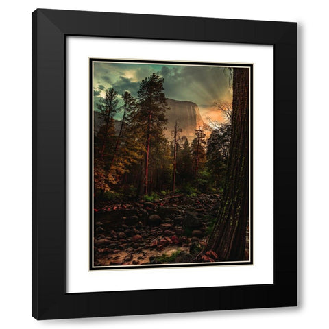 Yosemite 6 Black Modern Wood Framed Art Print with Double Matting by Moshavash, Pirouz