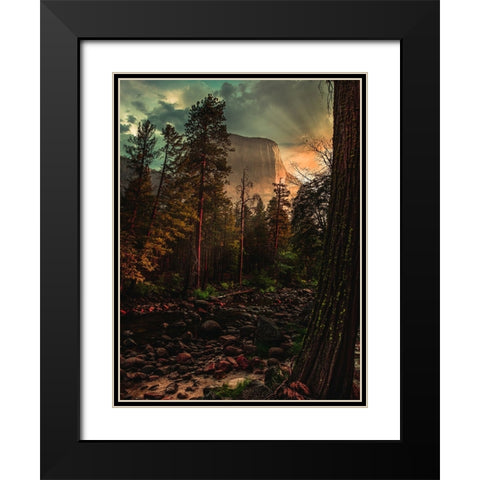 Yosemite 6 Black Modern Wood Framed Art Print with Double Matting by Moshavash, Pirouz