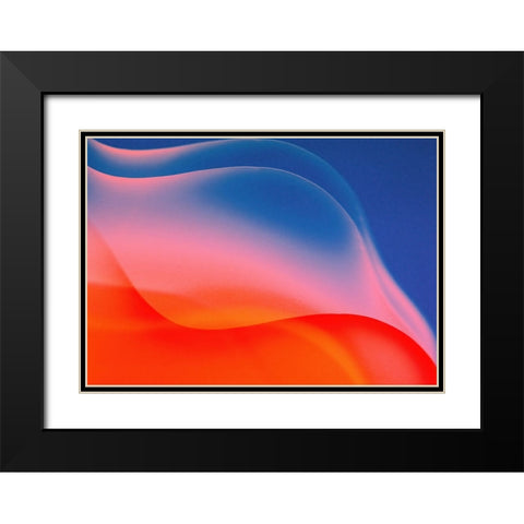 Uhufu Black Modern Wood Framed Art Print with Double Matting by Taneda, Toshio