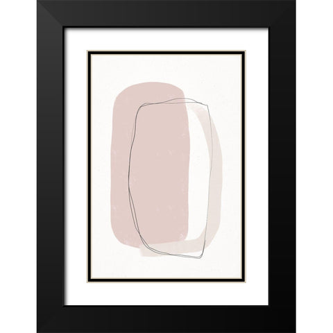 Abstract Bond Black Modern Wood Framed Art Print with Double Matting by Sawall, Anastasia