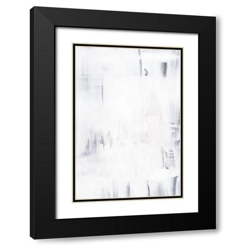 Acrylic Texture Black Modern Wood Framed Art Print with Double Matting by Sawall, Anastasia