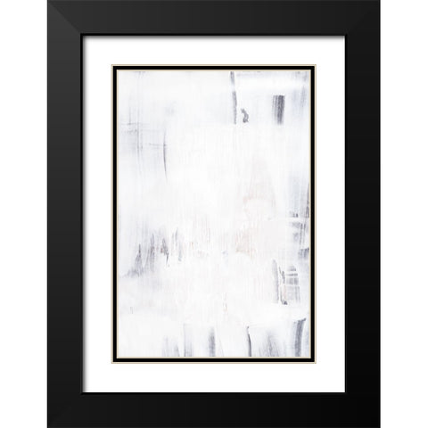 Acrylic Texture Black Modern Wood Framed Art Print with Double Matting by Sawall, Anastasia