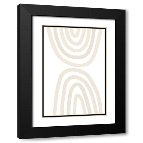 Beige Rainbow Black Modern Wood Framed Art Print with Double Matting by Sawall, Anastasia