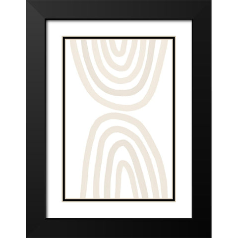 Beige Rainbow Black Modern Wood Framed Art Print with Double Matting by Sawall, Anastasia