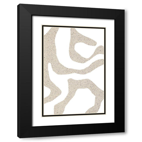 Bold Shapes Black Modern Wood Framed Art Print with Double Matting by Sawall, Anastasia
