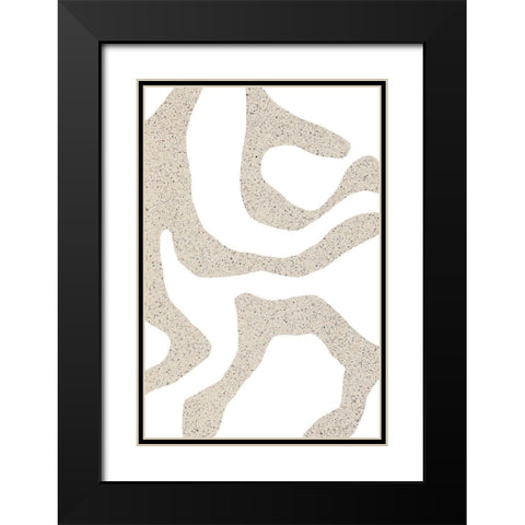 Bold Shapes Black Modern Wood Framed Art Print with Double Matting by Sawall, Anastasia