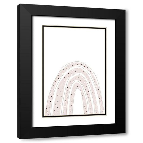 Dotted Rainbow Black Modern Wood Framed Art Print with Double Matting by Sawall, Anastasia