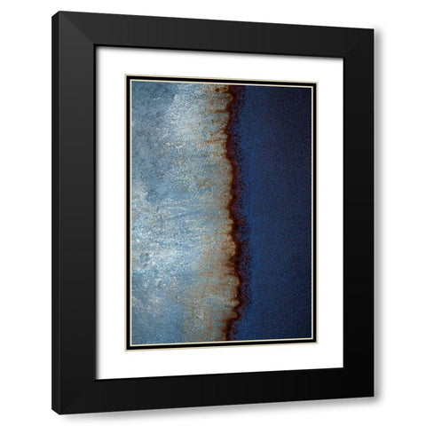 Rusty Metal Black Modern Wood Framed Art Print with Double Matting by Mossholder, Tim