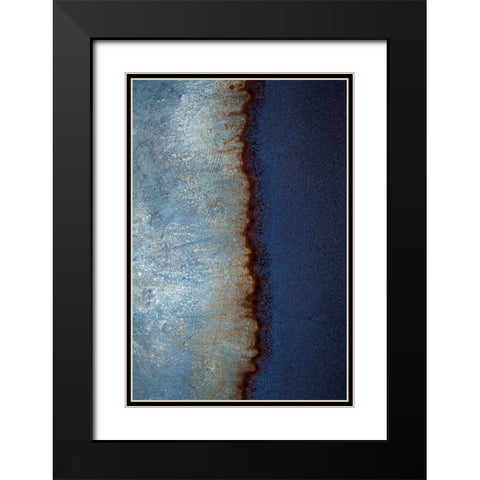 Rusty Metal Black Modern Wood Framed Art Print with Double Matting by Mossholder, Tim