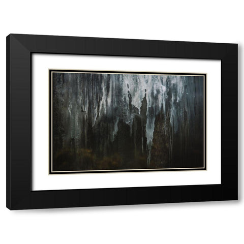 Grunge Window Black Modern Wood Framed Art Print with Double Matting by Mossholder, Tim