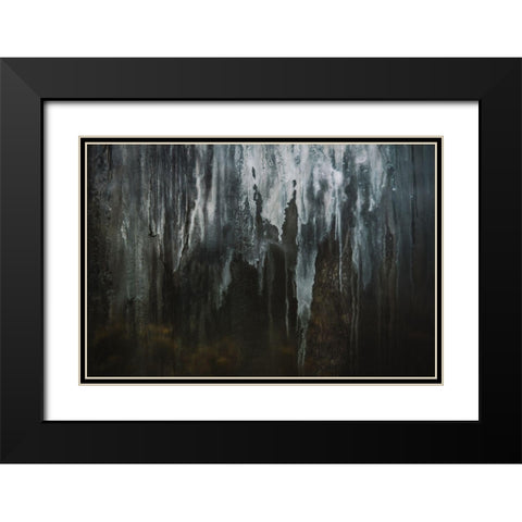 Grunge Window Black Modern Wood Framed Art Print with Double Matting by Mossholder, Tim