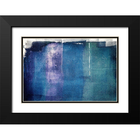 Painted Textures Black Modern Wood Framed Art Print with Double Matting by Mossholder, Tim
