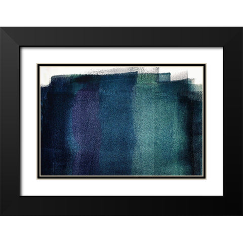 Painted Textures Black Modern Wood Framed Art Print with Double Matting by Mossholder, Tim