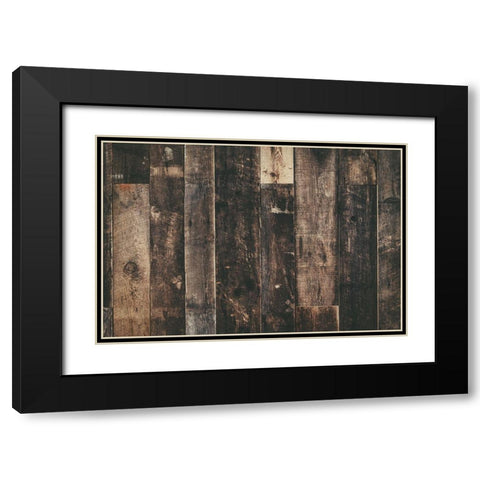 Wood Texture Black Modern Wood Framed Art Print with Double Matting by Mossholder, Tim