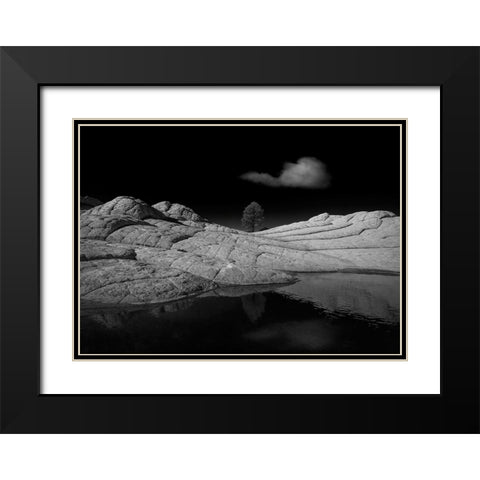 White Pocket Black Modern Wood Framed Art Print with Double Matting by Dou, Shenshen