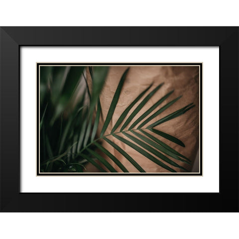Palms a Craft Paper Black Modern Wood Framed Art Print with Double Matting by Mossholder, Tim
