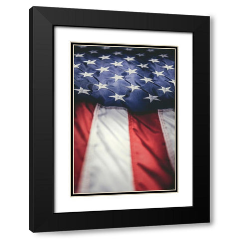 Old Glory Black Modern Wood Framed Art Print with Double Matting by Mossholder, Tim
