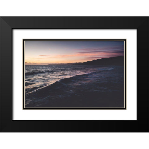 California Coast Black Modern Wood Framed Art Print with Double Matting by Mossholder, Tim