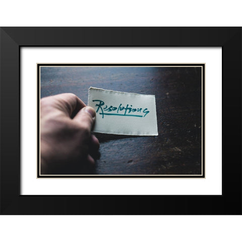 Resolutions Black Modern Wood Framed Art Print with Double Matting by Mossholder, Tim