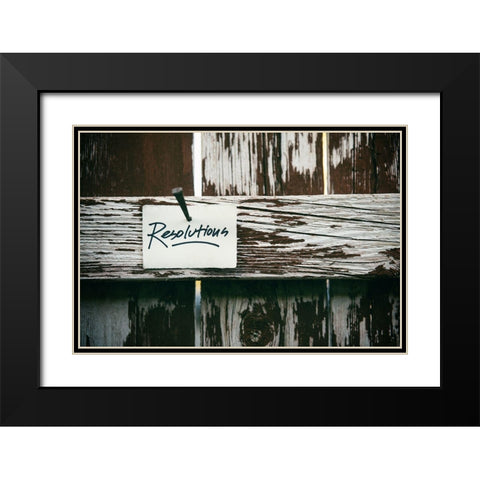 Resolutions Black Modern Wood Framed Art Print with Double Matting by Mossholder, Tim