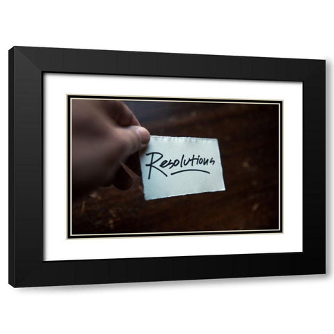 Resolutions Black Modern Wood Framed Art Print with Double Matting by Mossholder, Tim