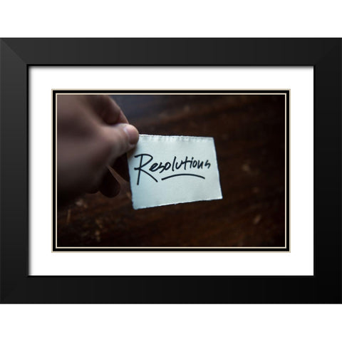 Resolutions Black Modern Wood Framed Art Print with Double Matting by Mossholder, Tim