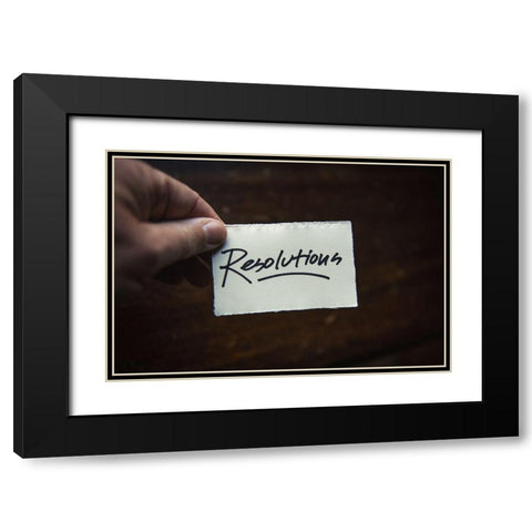 Resolutions Black Modern Wood Framed Art Print with Double Matting by Mossholder, Tim