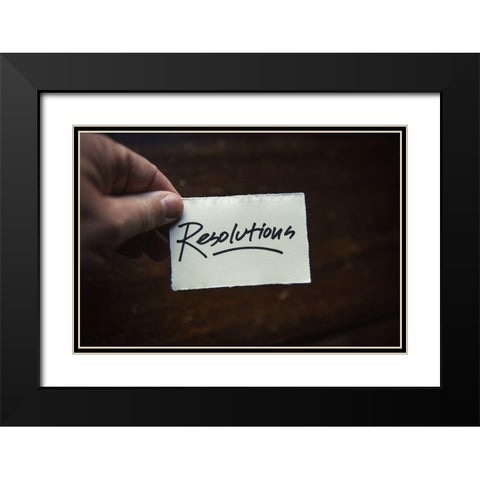 Resolutions Black Modern Wood Framed Art Print with Double Matting by Mossholder, Tim