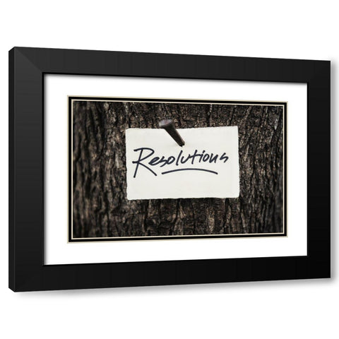 Resolutions Black Modern Wood Framed Art Print with Double Matting by Mossholder, Tim