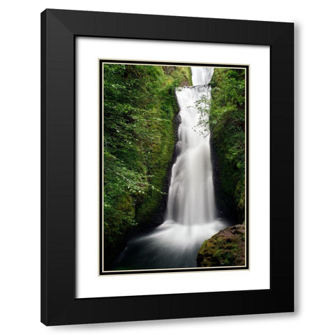 Bridal Veil Falls Black Modern Wood Framed Art Print with Double Matting by Mossholder, Tim