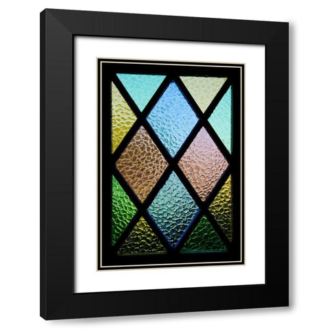 Back Door Window Black Modern Wood Framed Art Print with Double Matting by Mossholder, Tim