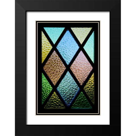 Back Door Window Black Modern Wood Framed Art Print with Double Matting by Mossholder, Tim