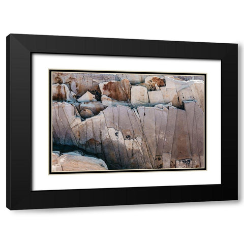 Rock Formations Black Modern Wood Framed Art Print with Double Matting by Mossholder, Tim