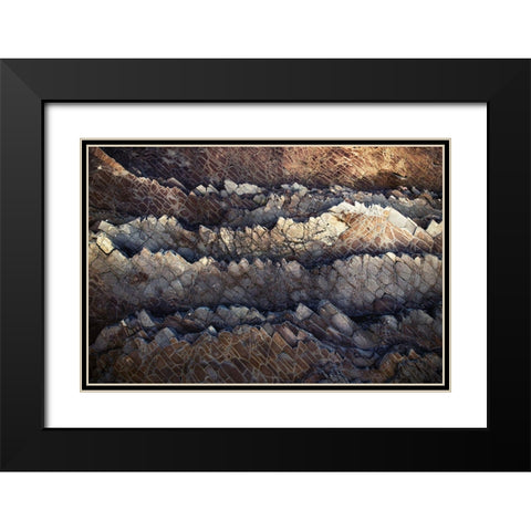 Rock Formations Black Modern Wood Framed Art Print with Double Matting by Mossholder, Tim