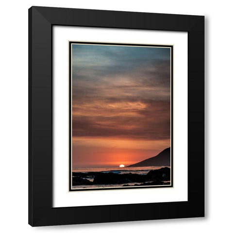 Orange Sunset Black Modern Wood Framed Art Print with Double Matting by Mossholder, Tim
