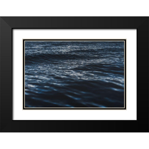 Water Textures Black Modern Wood Framed Art Print with Double Matting by Mossholder, Tim