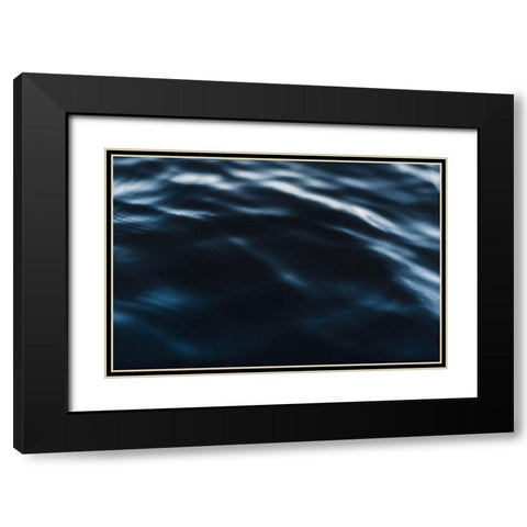Water Textures Black Modern Wood Framed Art Print with Double Matting by Mossholder, Tim