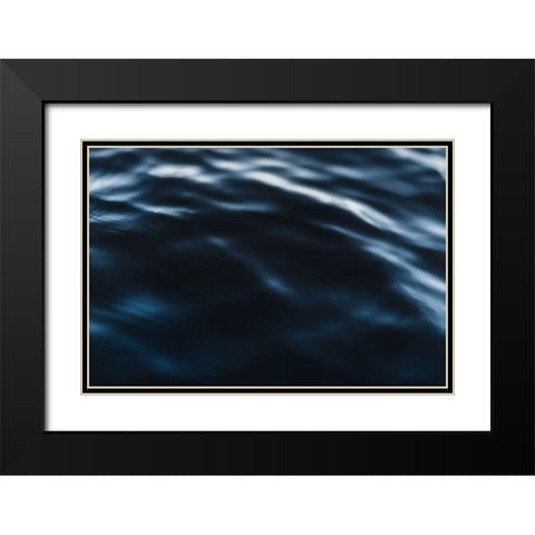 Water Textures Black Modern Wood Framed Art Print with Double Matting by Mossholder, Tim
