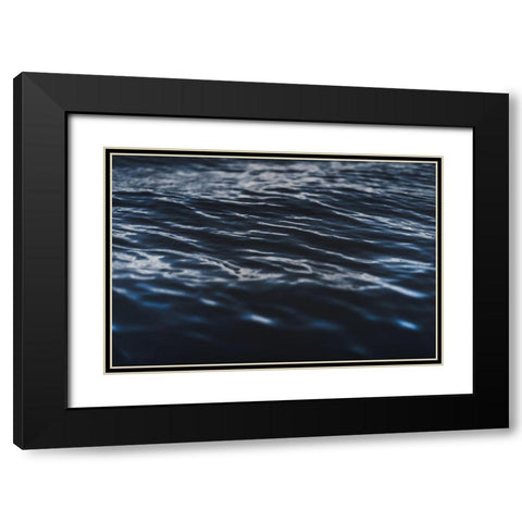Water Textures Black Modern Wood Framed Art Print with Double Matting by Mossholder, Tim