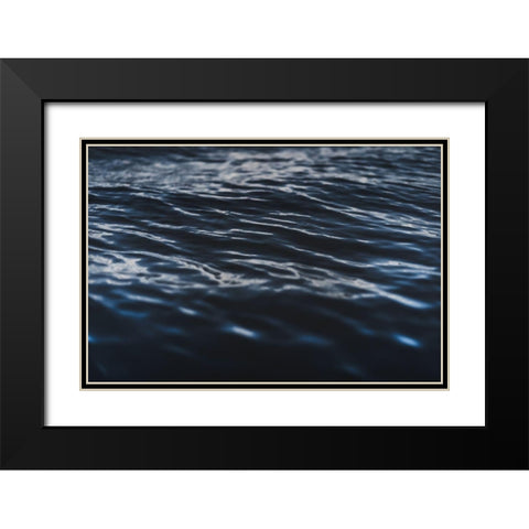 Water Textures Black Modern Wood Framed Art Print with Double Matting by Mossholder, Tim