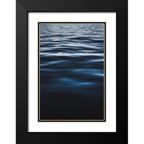 Water Textures Black Modern Wood Framed Art Print with Double Matting by Mossholder, Tim
