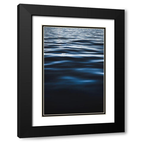 Water Textures Black Modern Wood Framed Art Print with Double Matting by Mossholder, Tim