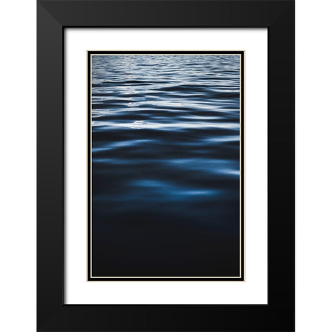 Water Textures Black Modern Wood Framed Art Print with Double Matting by Mossholder, Tim