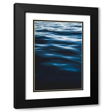 Water Textures Black Modern Wood Framed Art Print with Double Matting by Mossholder, Tim