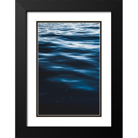 Water Textures Black Modern Wood Framed Art Print with Double Matting by Mossholder, Tim