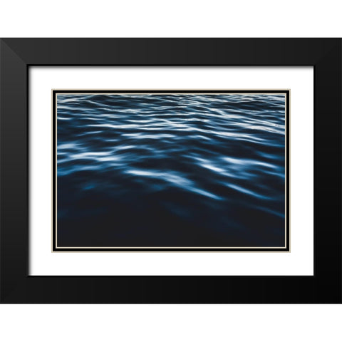 Water Textures Black Modern Wood Framed Art Print with Double Matting by Mossholder, Tim