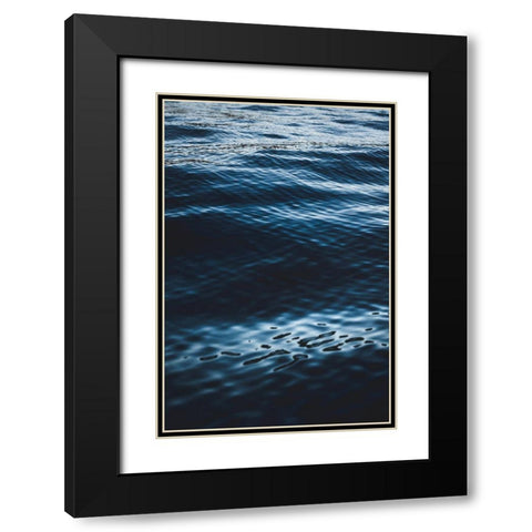 Water Textures Black Modern Wood Framed Art Print with Double Matting by Mossholder, Tim