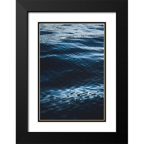 Water Textures Black Modern Wood Framed Art Print with Double Matting by Mossholder, Tim