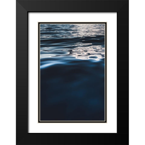 Water Textures Black Modern Wood Framed Art Print with Double Matting by Mossholder, Tim