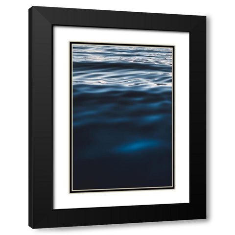 Water Textures Black Modern Wood Framed Art Print with Double Matting by Mossholder, Tim